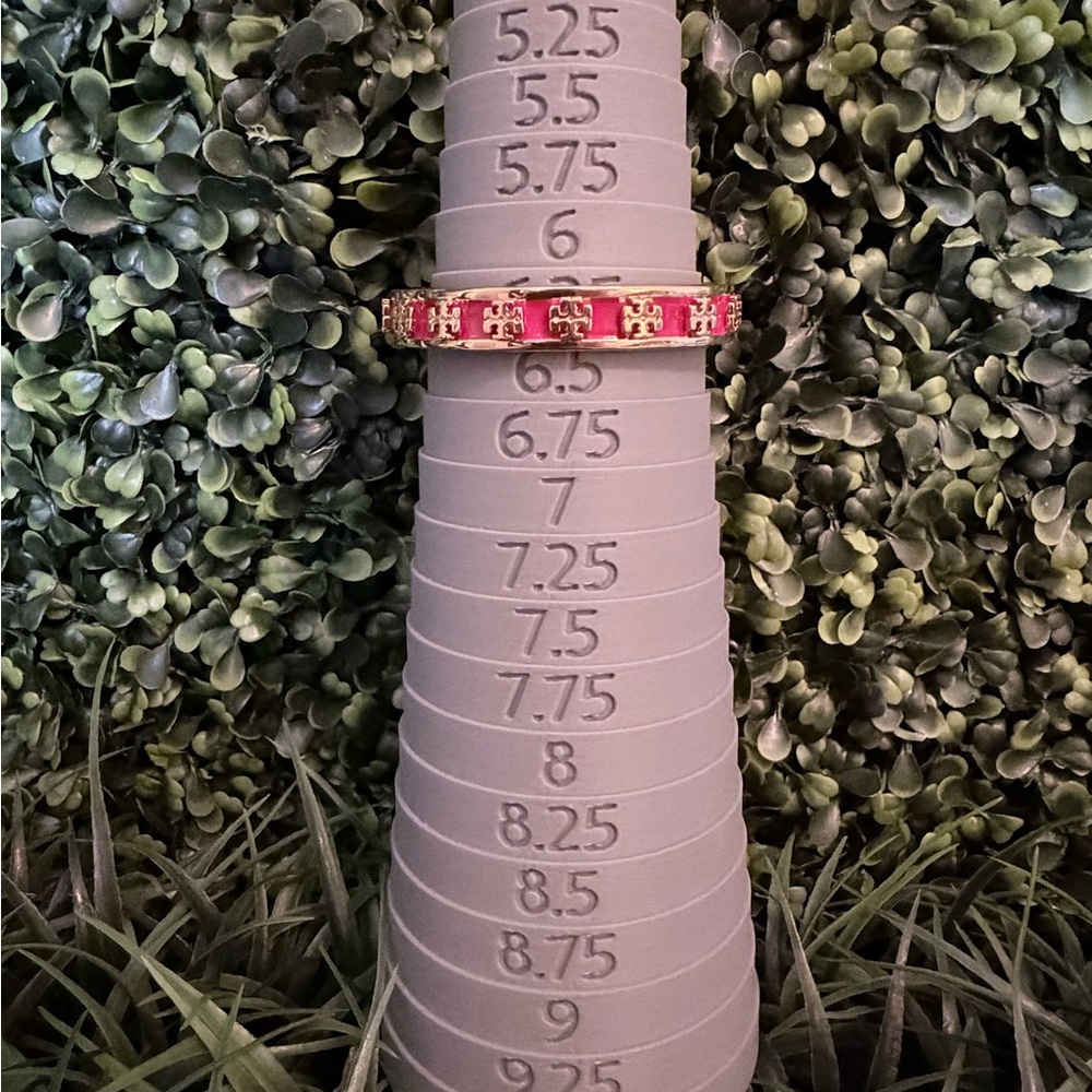 Tory Burch Gold and Red Bangle Bracelet - Picture 5 of 5